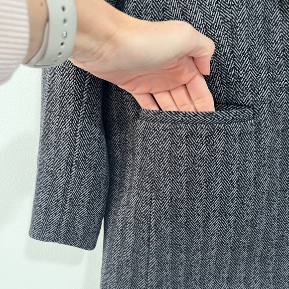OLD NAVY gray herringbone oversized blazer size small NWT - Picture 10 of 12